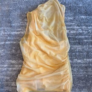 Zara Light Yellow Sheer Top